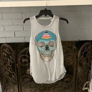 Chaser racerback tank with open back